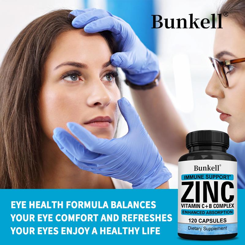 Zinc Vitamin C + B Complex Dietary Supplement, 120 Capsules Per Bottle