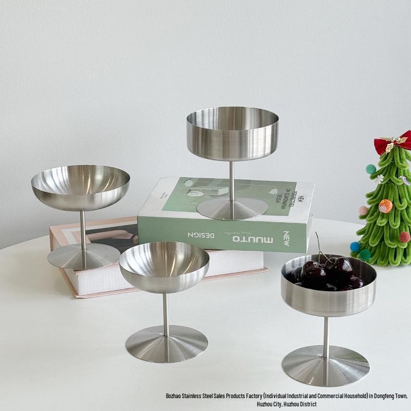 304 Stainless Steel Dessert Bowl: Perfect for Salads, Ice Cream, Popsicles, Fruit, and Pudding.