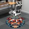1 Stück Drachenmaske Büro Runder Teppich, Unter Bürostühlen Schlafzimmer Wohnzimmer Heimdekoration, Raumdeko