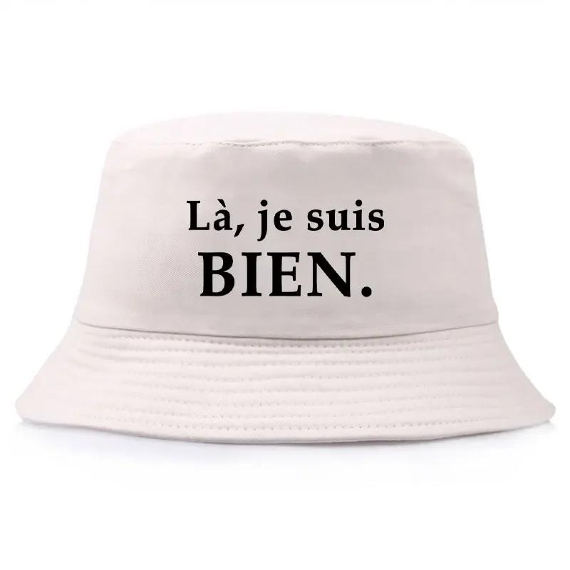 Frankreich Print BIEN Bob Wendbare Fischerhüte Herren Damen Baumwolle Outdoor Kappen Fischerhut Mädchen Junge Chapeau Bob Hüte