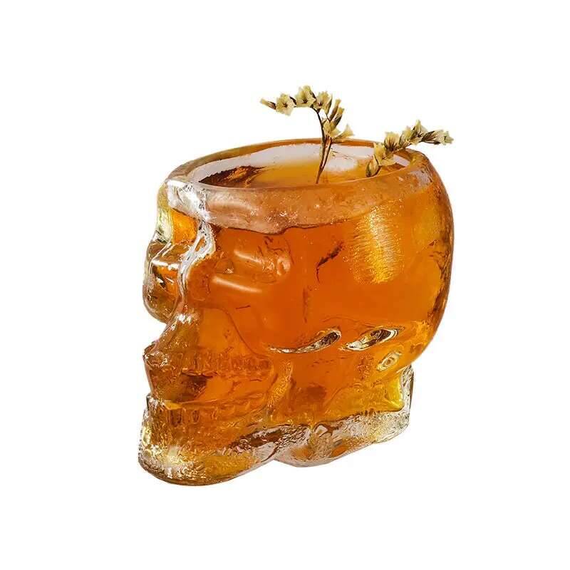 Creative Skull Shot Glass Whiskey Party Wine Beer Vaso Coffee Cup Bar Whisky Glass Transparent Glasses Vodka Cups Drinkware