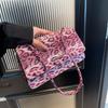 Autumn new leopard print fashion bag women's foreign versatile fashion small square bag high value trend personalized baguette bag