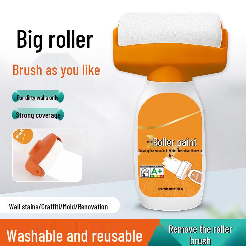Roller Paint Self-Brush: Indoor Wall Repair and Stain Removal Paste for White Surfaces