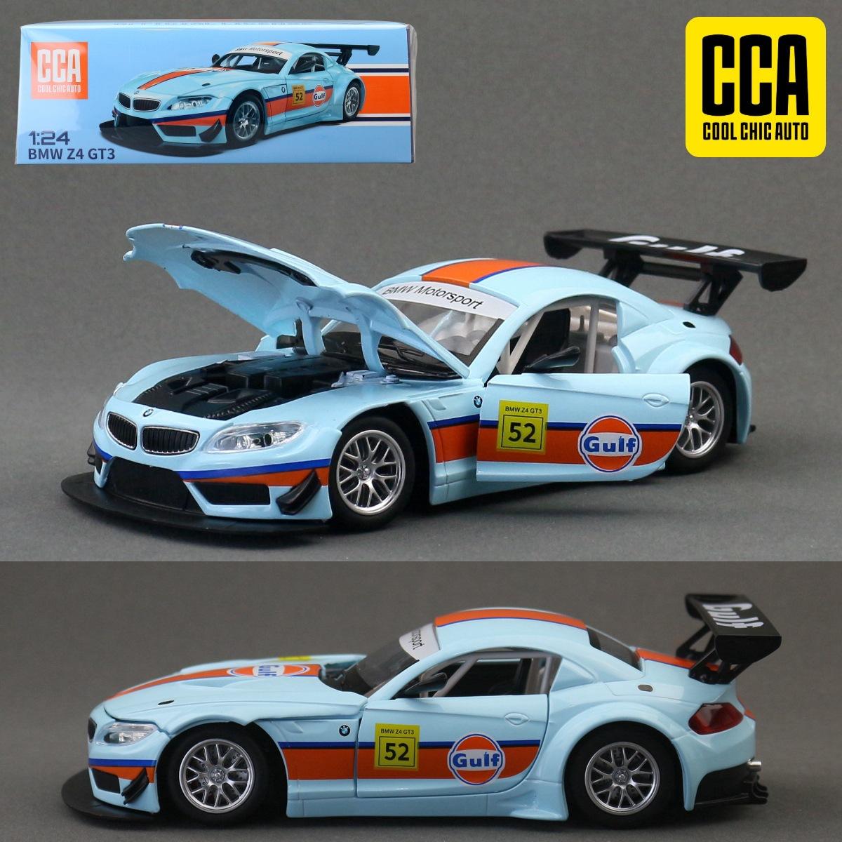 

CCA Diecast 1:24 BMW M4 GT3 GULF Alloy Car Model with Display Box Children Boy Toy Vehicle Gift Sound Light Miniature Voiture синий