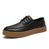 FashionBritish Style Men Dress Shoes Genuine Leather Formal Shoes Fashion Man Casual Flats Lace Up Male Vulcanize Footwear Leisure Walk