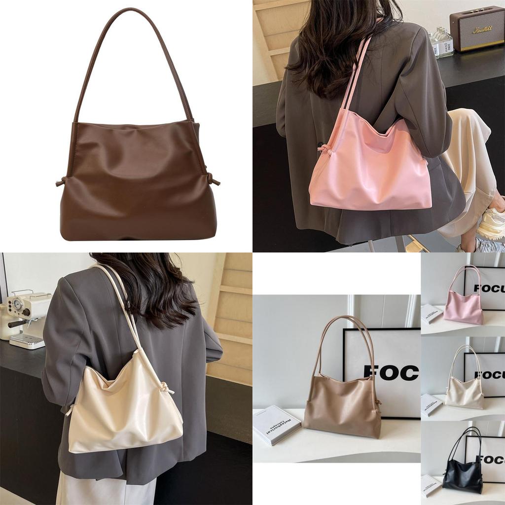Large Capacity Fashionable Tote Bag For Women Stylish Commuter Shoulder Bag In Black Pink Beige Khaki Brown Ideal For Casual Everyday Use