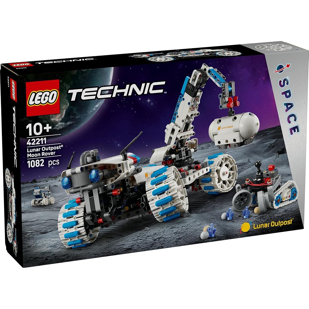 LEGO Technic Lunar Outpost Moon Rover Toy Building Set for Kids Ages 10-12 Space Exploration 42211