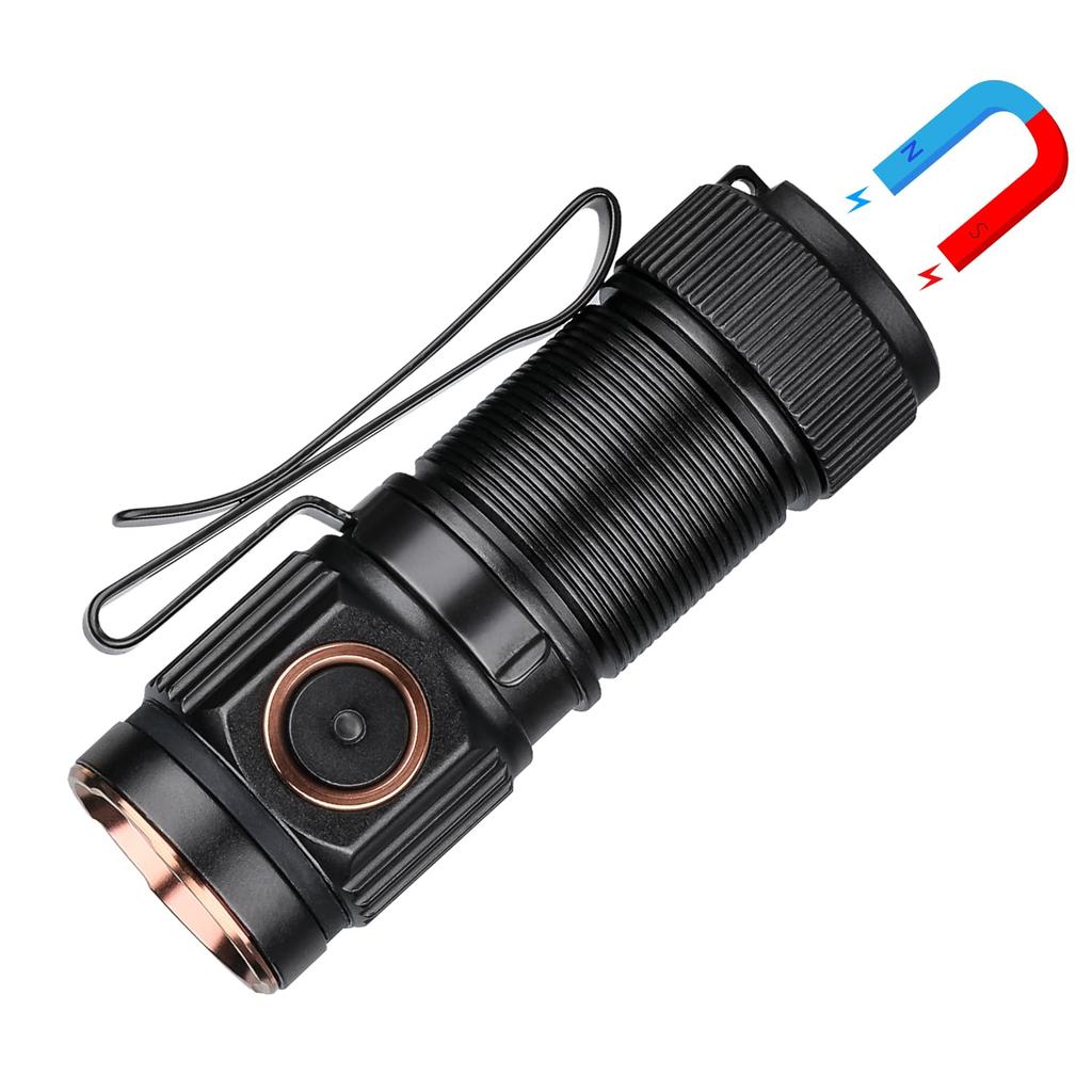 TrustFire Handheld Powerful 1000 LED 5 Magnetic Pocket Bright IPX8 Power Disaster Military Night Outdoor Earthquake Preparedness Flashlight,