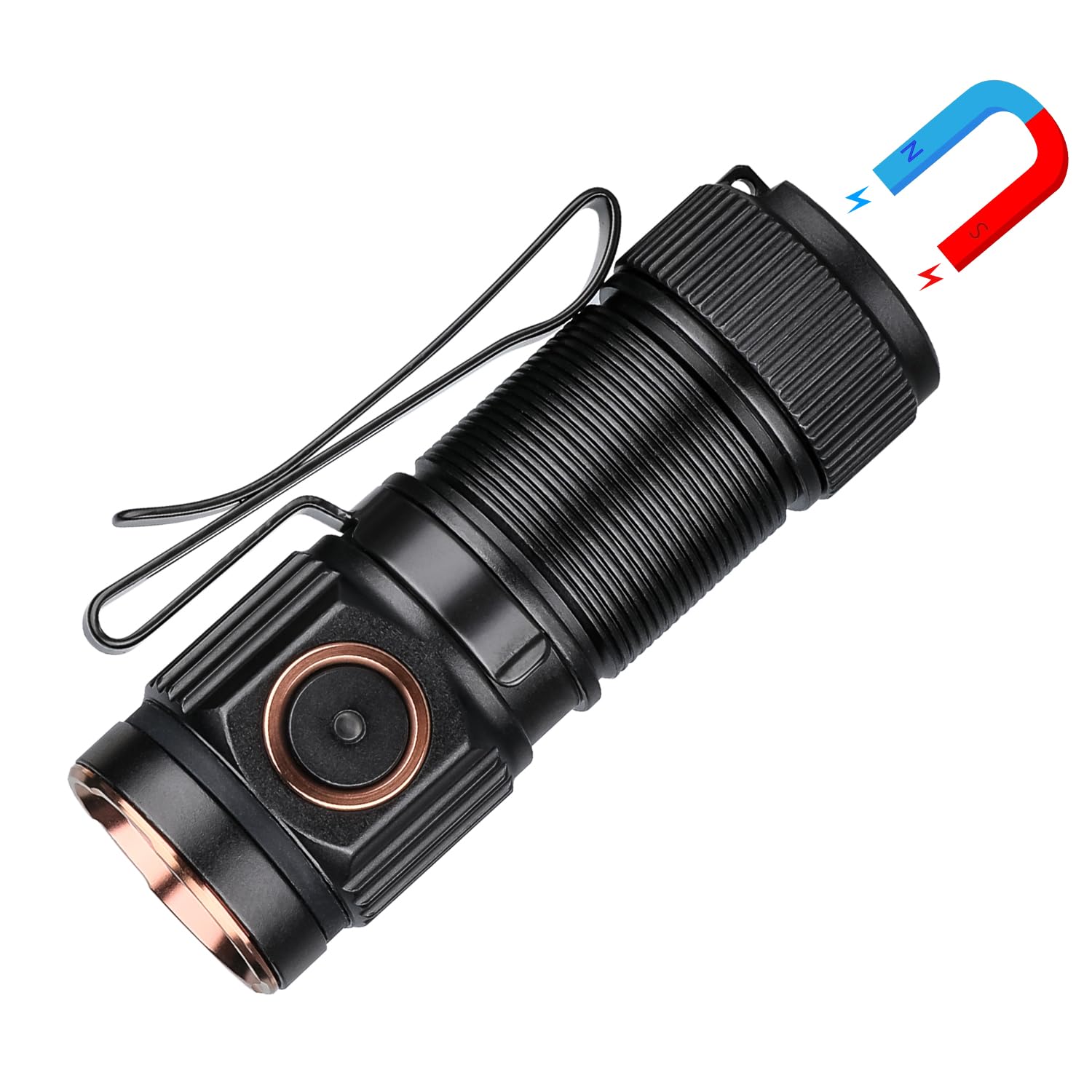 

TrustFire Handheld Powerful 1000 LED 5 Magnetic Pocket Bright IPX8 Power Disaster Military Night Outdoor Earthquake Preparedness Flashlight, чёрный