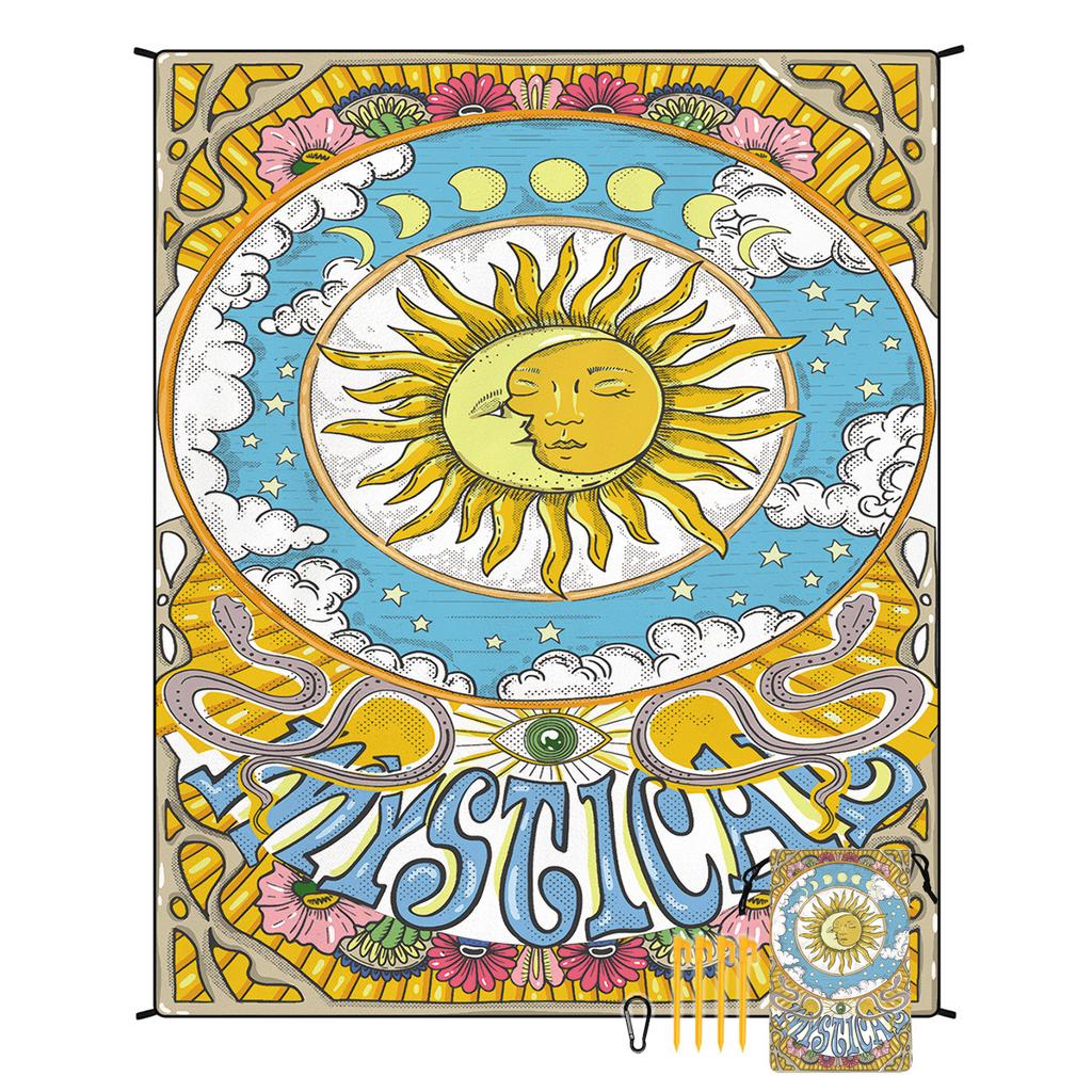 Bohemian Beach Mat Moisture-proof Mat Outdoor Seat Cushion Picnic Mat Customized Tent Camping Floor Mat 180 * 220CM 550g