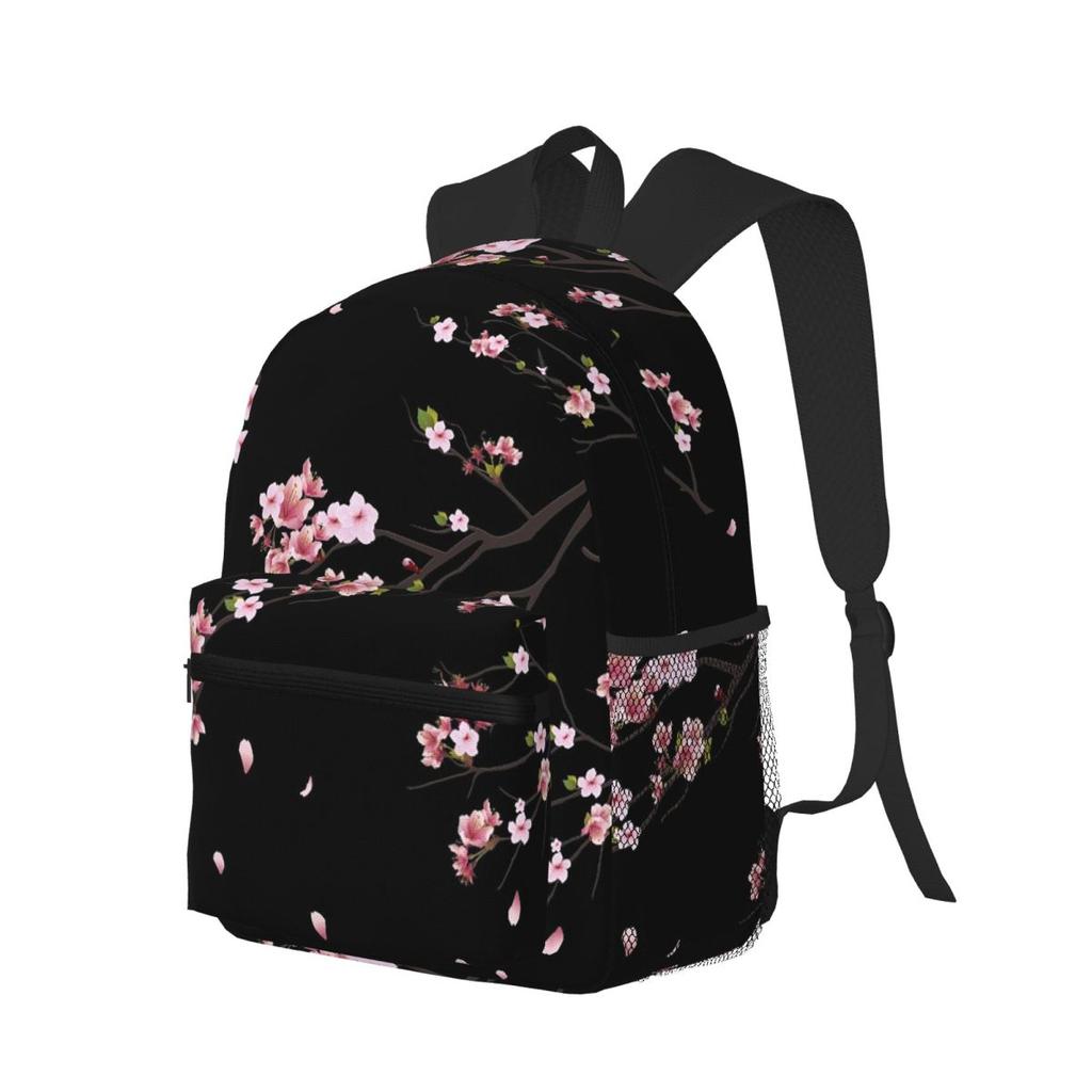 Japanese Sakura Cherry Blossoms Student Backpack School Bag Hiking Travel Daypack for Men Women Bookbag Shoulder Bags