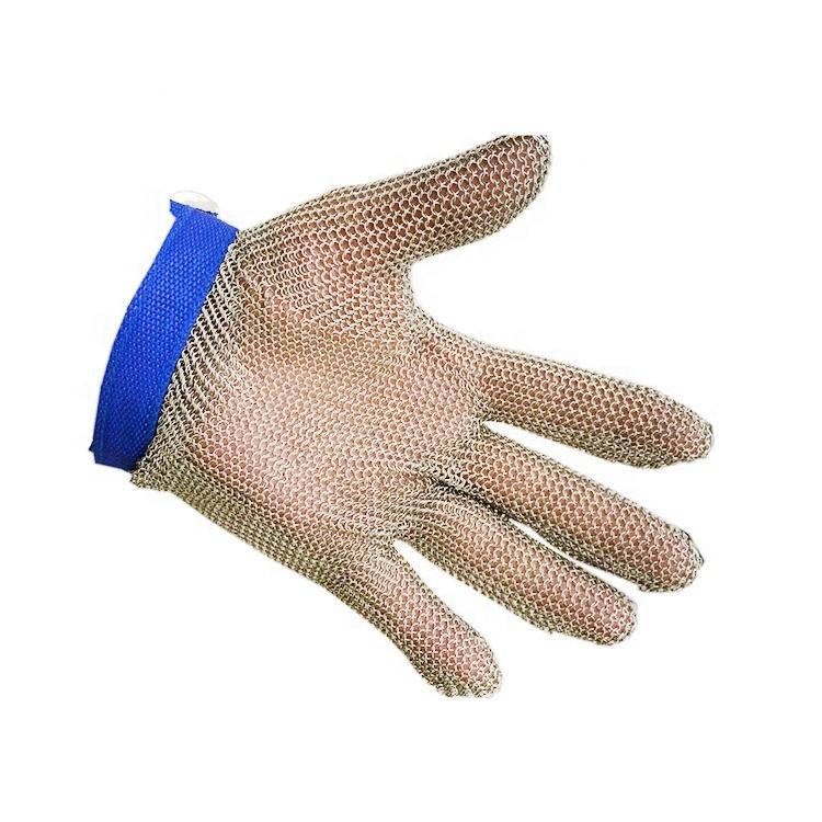 316L Stainless Steel Loop Butcher Industry Steel Mesh Glove Textile Strap