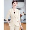 Women's Apricot Suit Jacket - Spring/Summer 2025: Casual, Waist-Cinching, Professional Formal Set
