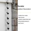 Jemeni 8.5 Feet Mobile Birds Rain Chain for Gutters with Attached Hanger, Dark Bronze……