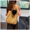 Woven straw bag women's large capacity 2025 new summer shoulder tote bag premium seaside beach bag