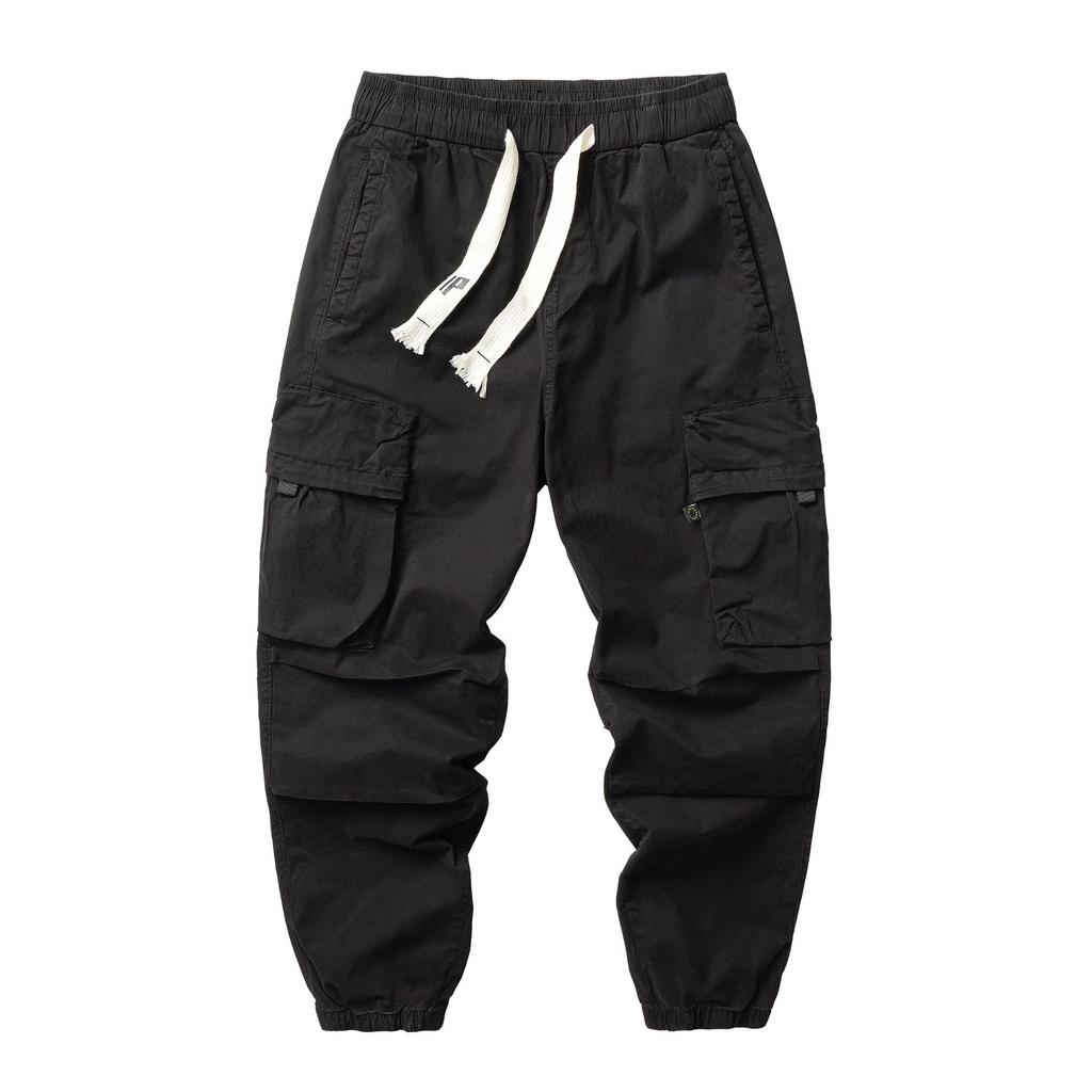 Loose Trendy Brand Multi-pocket Overalls Men's Spring and Autumn Trendy Brand Tapered Sweatpants Men's Pants Casual Pants Men's Clothing