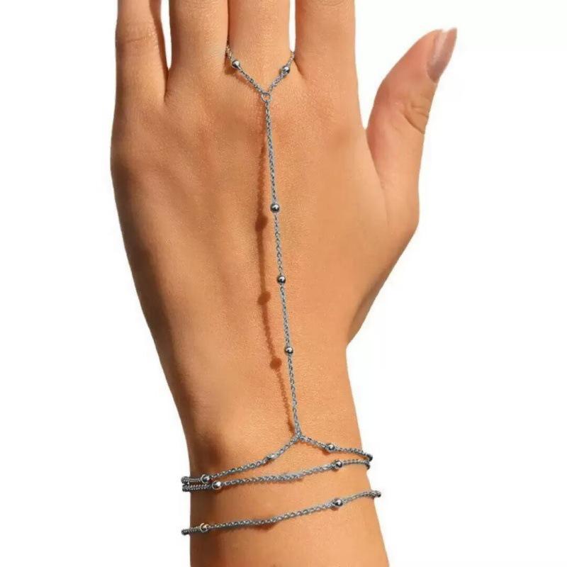 High-End Fashion Metal Chain Finger Bracelet for Women