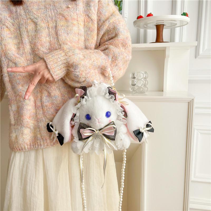 Japanese Cartoon Rabbit Bag Plush Bag Pendant Doll Girl Toy Messenger Bag Handbag Rabbit Doll