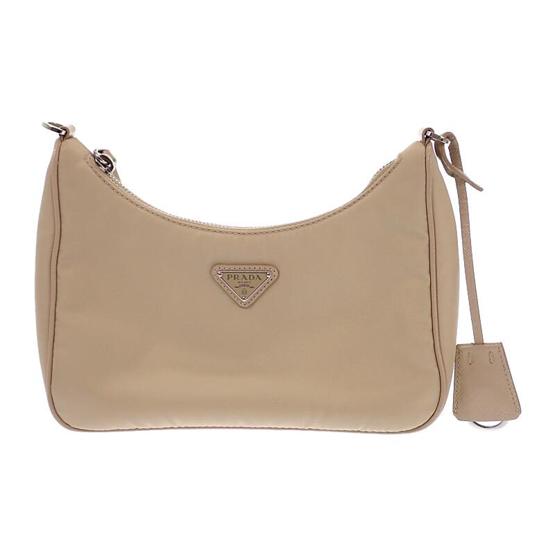 PRADA  1BH204 2WAY bag beige Nylon Women