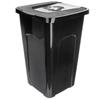 KADAX Trash Can Waste Container for Sorting 50L Bucket Black Container