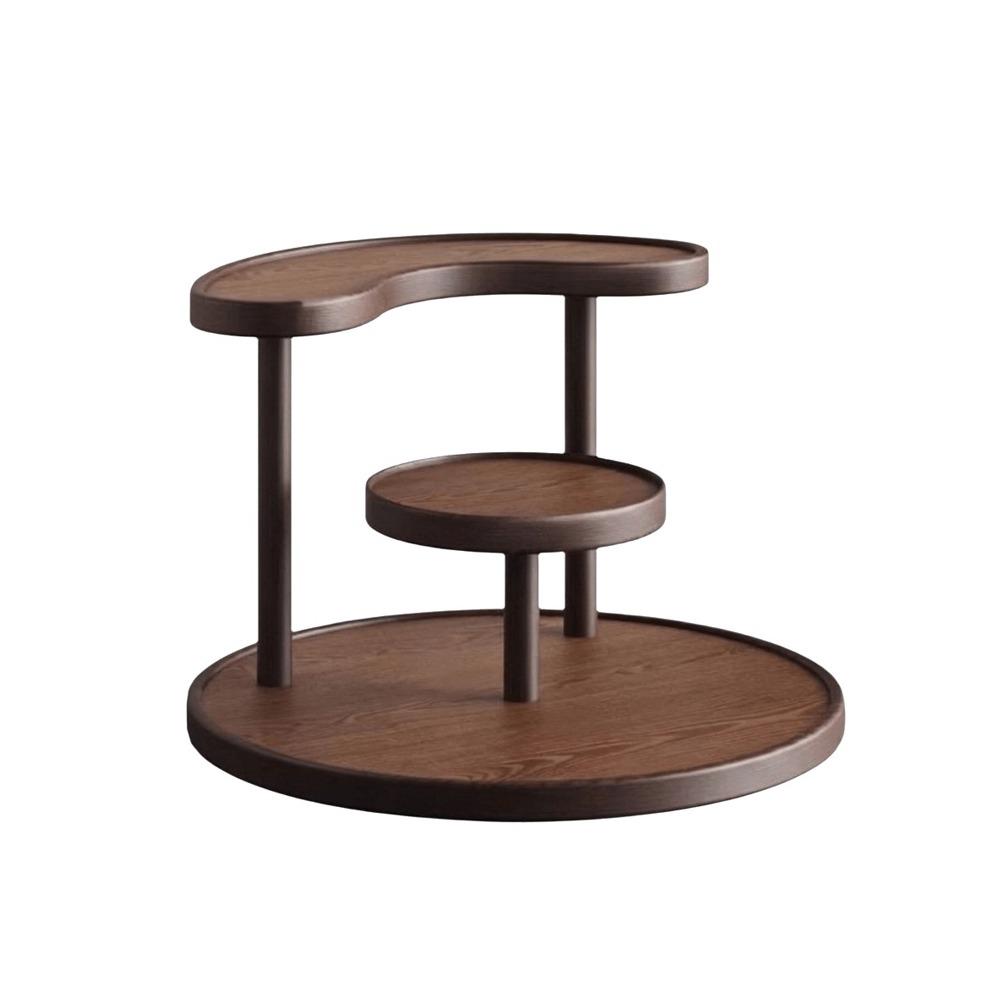 Curved Edge Round Base Storage Rack Detachable Perfume Jewelry Display Stand  Study