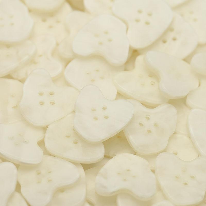 

5Pcs Special-Shaped Four-Eye Resin Button Sweater Knitted Sweater Clothing Buckle Autumn And Winter Women S Woolen Coat Trench Coat Button 2 #[15mm special-shaped four-eye white]