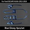 4pcs/set Stainless steel Car accessories Interior Door armrest handle panel decoration Sticker For Ford ESCAPE KUGA 2013-