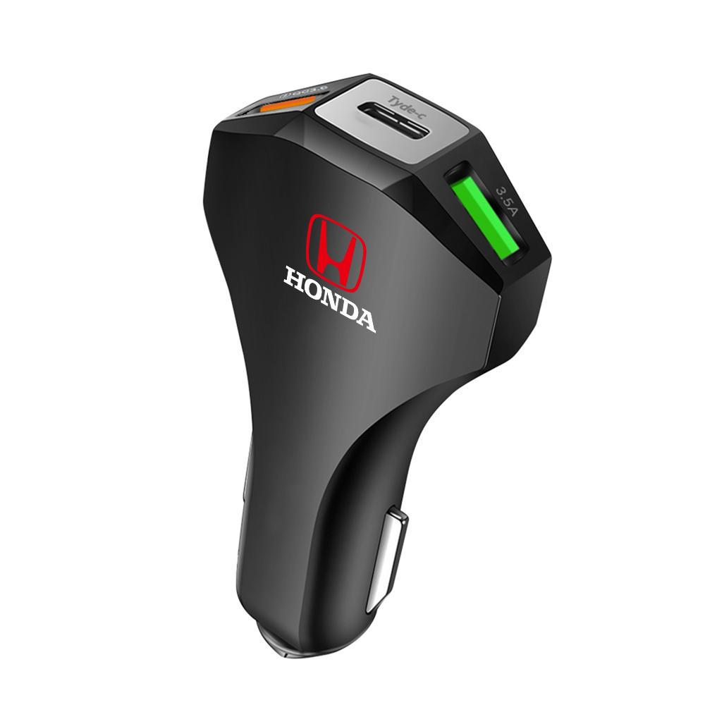WGLRK1 Car Charger Adapter Dual USB Type C Ports Super Fast Charging Conversion Plug Universal Phone Charging For Honda Accord Civic