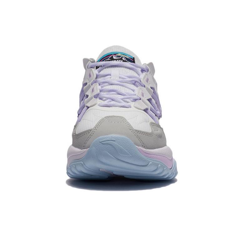 Li Ning Aurora WindWalker V2 Cushioning Low top Sports Casual Shoes Women's White Gray AGCS016-2