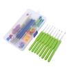 16 Diff Ent Sizes Sewing Tool Crochet Hook Needles Stitches Craft Set Tool(Purple)