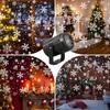 USB Powered Snowflake Projector Light White Snow Pattern Rotating LED Stage Lamp for Holiday Party Christmas Decor New Year Gift