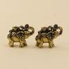 Figuras de Metal de Elefante em Latão Elefante Auspicioso Decoração de Mesa para Sala de Estar Mini Figuras de Elefante Acessórios Miniaturas