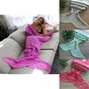Cozy Mermaid Tail Handmade Crocheted Blanket For Adults And Kids In Soft Acrylic