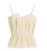 YUANYUAN Ruffled Summer Tucked Mini Perfect for Summer Size Women's Camisole, Camisole, Top, Underwear, Top, High-Waisted, Slimming, Retro, Stylish,