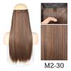 XINRAN Moda Damska Kolor Ombre Niewidoczny Długi Doczepiany Włos Syntetyczny Włókno Długie Falowane Ombre Cosplay Codzienne Noszenie Bez Klipsów Przedłużanie Włosów