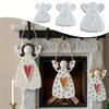 A Top Quality DIY Faceless Angel Silicone Mold Christmas Tree Hanging Ornament Plaster Concrete Resin Mould Heart Dot Texture