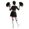 Girls Long Sleeve Cheerleading Costume Sparkly Rhinestones Letter Design Metallic Dress Hand Flowers Set