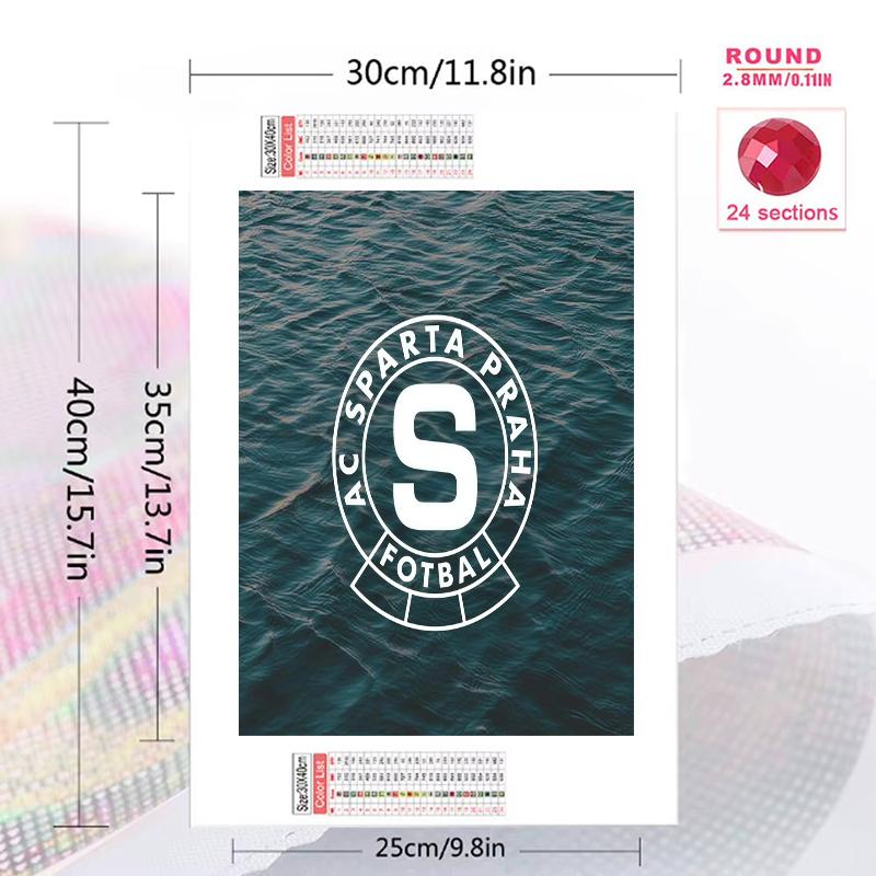 AC Sparta Praha 100% Round Full Drill 5D DIY Diamond Painting Embroidery Cross Stitch Rhinestone Décor