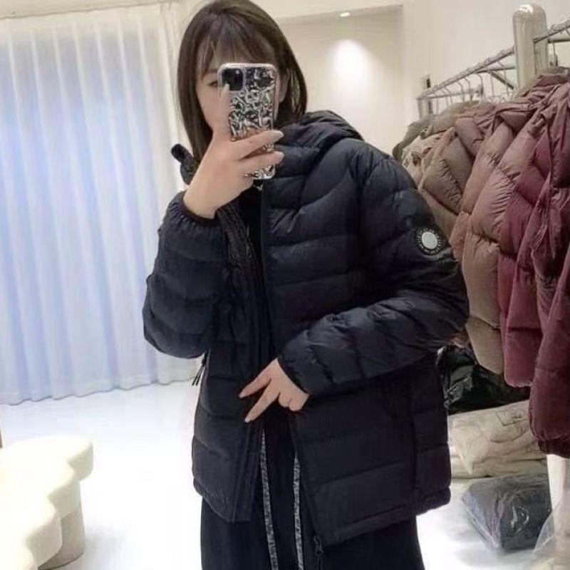 Daily commuting light and thin hooded short cotton clothes women's portable storage girls winter warm women's jacket