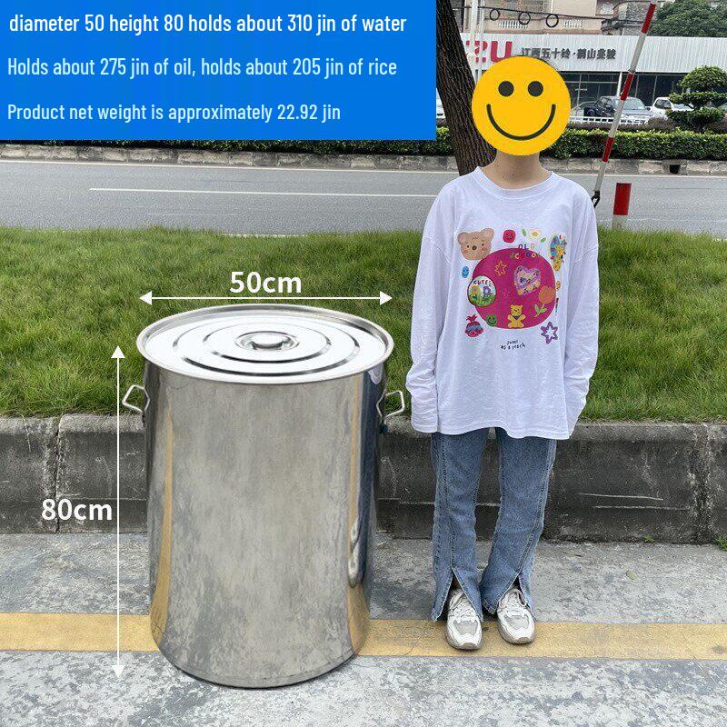 Heavy-Duty Stainless Steel Bucket with Lid