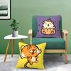 Fantasy Cartoon Colorful Animal Patterns Pillow Case Double-Sided Plush Sofa Cushion Covers Organic Breathable Invisible Zipper
