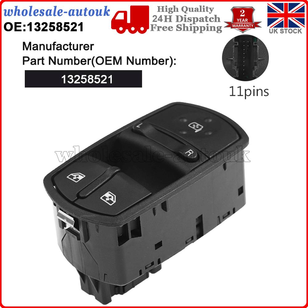 Front Driver Side 13258521 Electric Window Mirror Switch For Vauxhall Corsa D E
