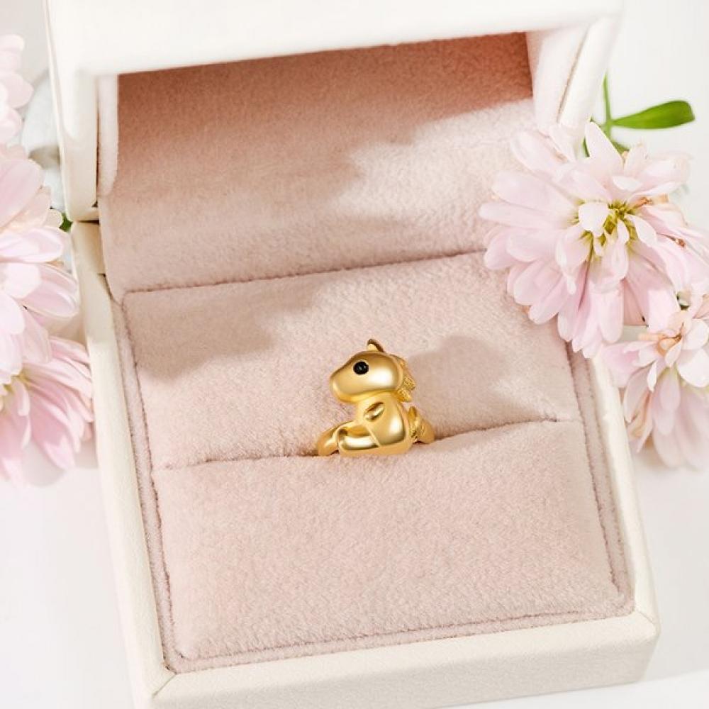 Porti 24k Gold Red Horse Ring 1g