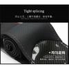 38CM Hand sewing DIY Black Carbon Fiber & Leather Car Steering Wheel Cover Trim