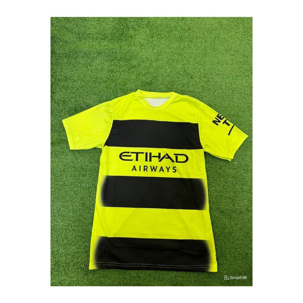 Manchester City H.aaland Special Design Yellow-black Short Sleeve 2024-25 Adult Jersey Vs