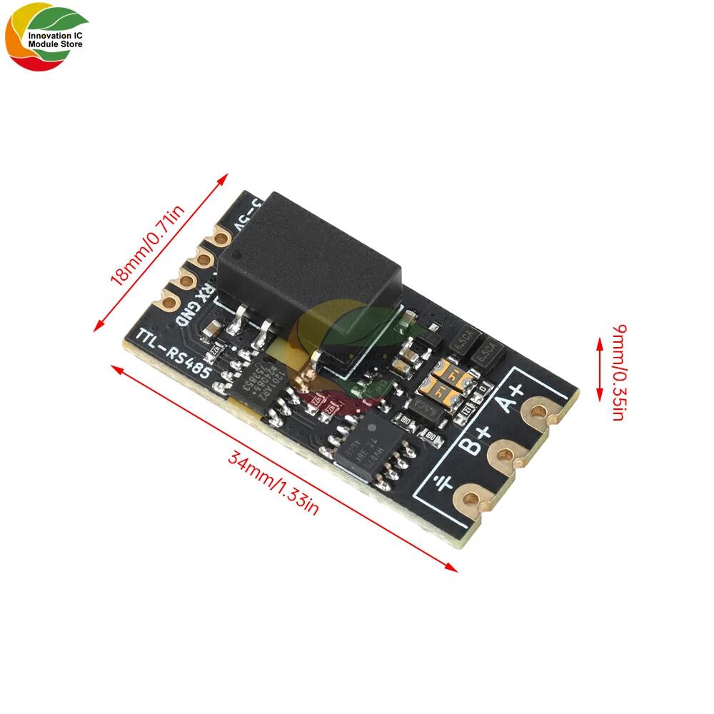 DC 3.3V/5V Isolated TTL To RS485 Level Conversion Module High-speed 2Mbps Signal Processing Serial Port Automatic Commutation