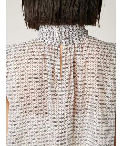 FRAY Sheer Sleeveless Bowtie Blouse FWFB254166 MIX I.D. Women's