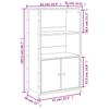 Highboard Gray Sonoma 62 x 32 x 103.5 cm Particleboard