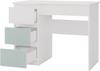 Modern Children's Desk Mijas Arteso Left-Hand Colour White Mint Green 4 Drawers