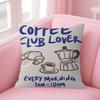 Funny Coffee Club Diver Abstract Personalized Pillow Cover Kids Bedroom Wild Party Decor Pillowcase Kid Birthday Shower Gift